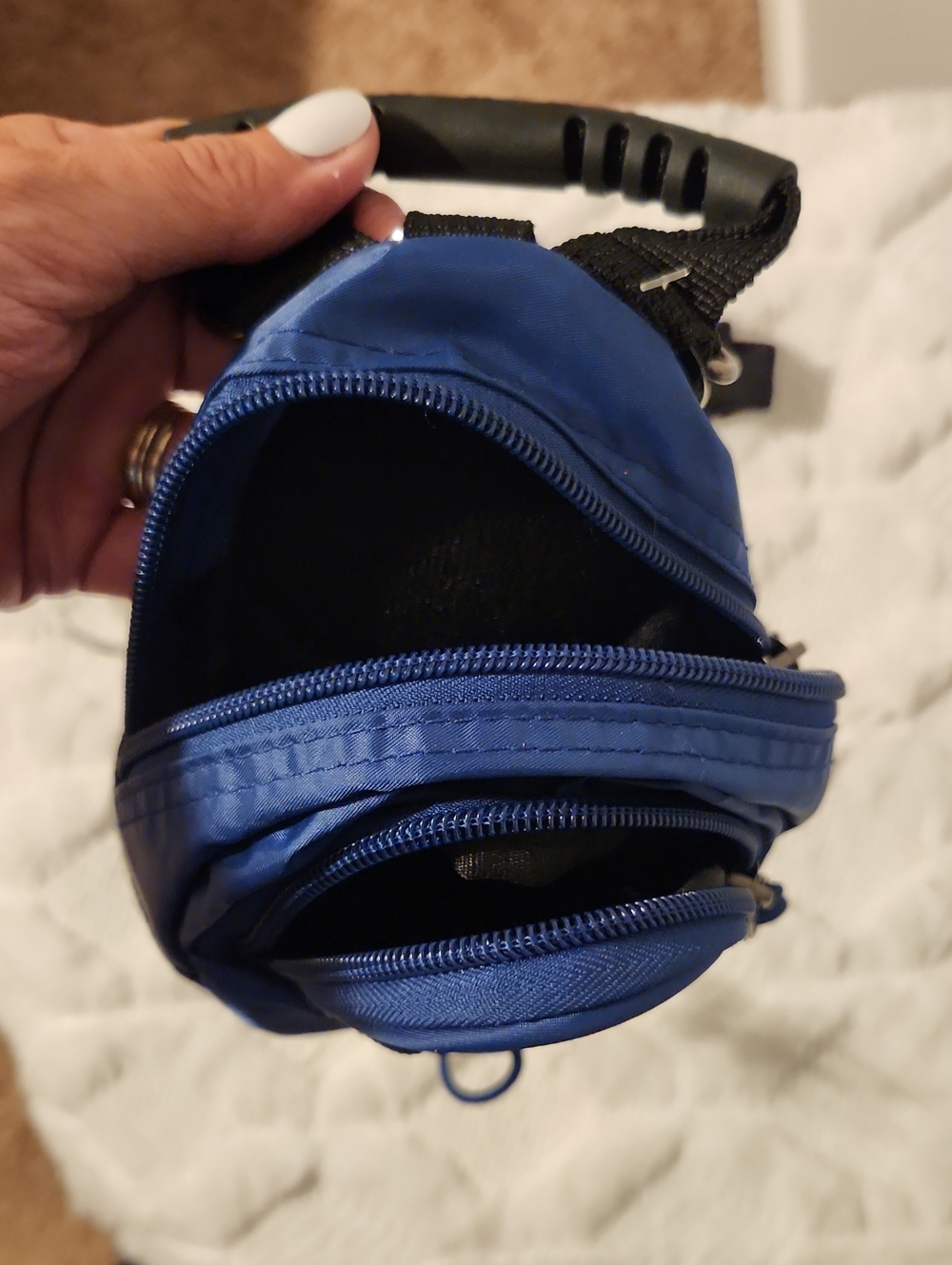 Mini Backpack Bag - Navy Blue - Picture 4 of 6